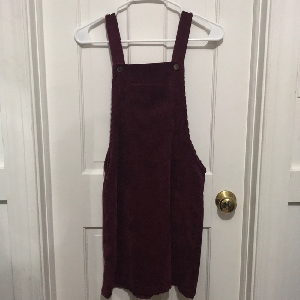 Maroon Overall Dress